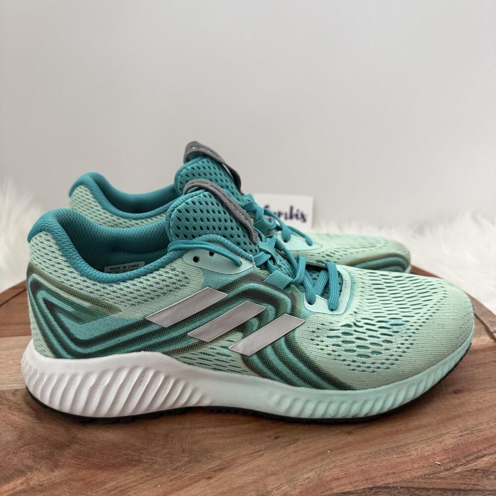 Adidas Aerobounce Shoes‎ Womens Size 8.5 Teal Mint Running Mesh Bounce Sneakers
